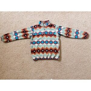 Patagonia Synchilla Snap-T Fleece Pullover Geometric Southwestern Print Womens M